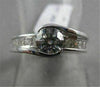 ESTATE 1.44CT ROUND & PRINCESS DIAMOND 14KT WHITE GOLD ENGAGEMENT RING AMAZING!!