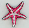 LARGE 2.41CT DIAMOND & AAA RUBY 14KT WHITE GOLD LUCKY STARFISH FLOATING PENDANT
