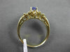 ESTATE 1.12CT DIAMOND & AAA TANZANITE 14KT YELLOW GOLD SOLITAIRE CLUSTER RING