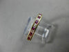 ESTATE .55CT DIAMOND & AAA RUBY 14KT YELLOW GOLD WEDDING BAND RING 3mm #19671
