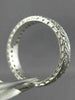 ESTATE .40CT DIAMOND 18KT WHITE GOLD 3D ETERNITY WEDDING ANNIVERSARY RING #1185