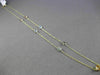 ESTATE 14KT YELLOW GOLD AAA ROUND BEZEL MULTI GEMSTONE BY THE YARD NECKLACE