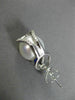 ESTATE LARGE .4CT DIAMOND & AAA SOUTH SEA PEARLS 18K WHITE GOLD HANGING EARRINGS