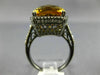 EXTRA LARGE 10.41CT DIAMOND & AAA CITRINE 14KT WHITE & BLACK GOLD FILIGREE RING