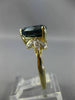 ESTATE LARGE 4.05CT DIAMOND & AAA BLUE TOPAZ 14KT YELLOW GOLD FILIGREE FUN RING