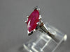 1.10CT DIAMOND & AAA RUBY 14K WHITE GOLD MARQUISE & ROUND ENGAGEMENT RING #27857