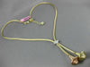ESTATE .15CT DIAMOND 14KT WHITE YELLOW & ROSE GOLD 3D MESH STAR LARIAT NECKLACE
