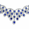 EXTRA LARGE 89.77CT DIAMOND & AAA SAPPHIRE 18KT WHITE GOLD 3D CLEOPATRA NECKLACE