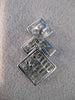 4CTW DIAMOND PRINCESS 14KT WHITE GOLD INVISIBLE EARRINGS 12CT LOOK F/G VVS #682
