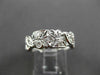 ANTIQUE OLD MINE DIAMOND PLATINUM FLORAL ETERNITY WEDDING ANNIVERSARY RING #3280