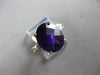 ESTATE 5.49CT DIAMOND & AAA AMETHYST 14KT WHITE GOLD OVAL & ROUND FUN LOVE RING