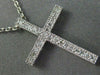 ESTATE .25CT DIAMOND 14KT WHITE GOLD 3D CLASSIC FILIGREE MILGRAIN CROSS PENDANT