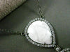 ESTATE LARGE 1.49CT DIAMOND & WHITE ONYX 14KT WHITE & BLACK GOLD 3D NECKLACE