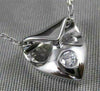 ANTIQUE ROUND DIAMOND SOLITARE ARROW 18KT WHITE GOLD HANGING PENDANT #11742