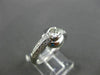 ESTATE WIDE .62CT ROUND DIAMOND 14K WHITE GOLD SEMI BEZEL FRIENDSHIP RING #11011