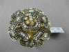 ESTATE MASSIVE 3.66CTW FANCY MULTI COLOR DIAMOND 18KT YELLOW GOLD 3D FLOWER RING