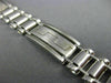 ESTATE WIDE & LONG 14KT WHITE GOLD HANDCRAFTED ITALIAN MENS BRACELET #22779