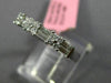 ESTATE .48CT DIAMOND 18KT WHITE GOLD 3D FLOWER ETERNITY WEDDING ANNIVERSARY RING