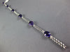 7.04CT DIAMOND & AAA AMETHYST 14KT WHITE GOLD 3D OVAL & ROUND TENNIS BRACELET
