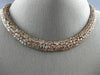ESTATE LARGE GIA 37.02CT PINK DIAMOND 18K ROSE GOLD MULTI SHAPE CLUSTER NECKLACE