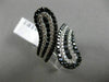 ESTATE LARGE 3.83CT WHITE & BLACK DIAMOND 14K WHITE GOLD 3D CRISS CROSS FUN RING