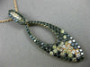 LARGE 3.57CT MULTI COLOR DIAMOND 18K ROSE & BLACK GOLD 3D MARQUISE SHAPE PENDANT