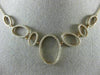 ESTATE LARGE .90CT ROUND DIAMOND 14KT ROSE GOLD 3D MULTI OPEN OVAL FUN NECKLACE