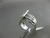 ESTATE WIDE 1.60CT ROUND & PRINCESS CUT DIAMOND 14KT WHITE GOLD 3D BELT FUN RING
