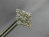ESTATE LARGE 1.40CT DIAMOND 14K WHITE GOLD 3D GEOMETRIC CLIP ON EARRINGS #26549