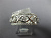 ESTATE WIDE .68CT DIAMOND 18K WHITE GOLD INFINITY SEMI ETERNITY ANNIVERSARY RING
