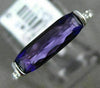 ESTATE 1.31CT DIAMOND & AAA EXTRA FACET AMETHYST 14KT WHITE GOLD SEMI BEZEL RING