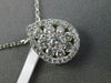 ESTATE .73CT DIAMOND 18KT WHITE GOLD 3D CLASSIC CLUSTER PEAR SHAPE HALO PENDANT