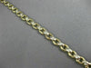 ANTIQUE .50CT DIAMOND 14K WHITE & YELLOW GOLD 3D LINK HANDCRAFTED BRACELET #227