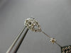 LARGE 1.88CT WHITE & CHOCOLATE FANCY DIAMOND 14KT WHITE GOLD 3D HANGING EARRINGS