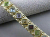 ESTATE 7.80CTW AMETHYST TOPAZ PERIDOT GARNET CITRINE 14K GOLD LINE BRACELET 2619