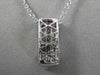 ESTATE .86CTW DIAMOND 18KT WHITE GOLD CURVED 3D FILIGREE PENDANT + CHIAN #18760