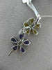 LARGE 3.80CT DIAMOND & AAA AMETHYST & CITRINE 14K WHITE GOLD 3D FLOATING PENDANT