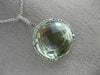 ESTATE EXTRA LARGE 1.13CT DIAMOND & GREEN AMETHYST 14KT WHITE GOLD HALO PENDANT