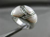 ESTATE WIDE .55CT DIAMOND 14KT WHITE GOLD AAA MOTHER OF PEARL CRISS CROSS RING