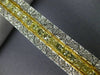 ESTATE WIDE 8.3CT WHITE & FANCY YELLOW DIAMOND 18K TWO TONE GOLD TENNIS BRACELET