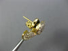 ESTATE EXTRA LARGE 5.39CT DIAMOND 18KT 2 TONE GOLD LEAF CLIP ON EARRINGS #26172