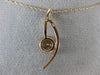 ESTATE 1.65CT DIAMOND & AAA MORGANITE 14KT ROSE GOLD 3D ELONGATED LOVE PENDANT