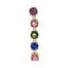 LARGE 7.73CT DIAMOND & AAA MULTI COLOR SAPPHIRE 18K YELLOW GOLD HANGING EARRINGS