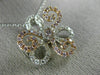 ESTATE 1.18CT WHITE & PINK DIAMOND 18KT WHITE & ROSE GOLD 3D FLOWER PENDANT