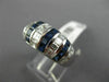 WIDE 2.52CT DIAMOND & AAA SAPPHIRE 18K WHITE GOLD 3D MULIT ROW ANNIVERSARY RING