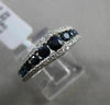 ESTATE 1.16CT DIAMOND & AAA SAPPHIRE 18K WHITE GOLD GRADUATING ANNIVERSARY RING