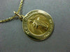 ESTATE 14KT YELLOW GOLD CIRCULAR SAINT JUDE THADDEUS PRAY FOR US PENDANT #25010
