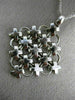 ESTATE LARGE .75CT DIAMOND 14KT WHITE GOLD 3D FLOWER X LOVE FLOATING PENDANT