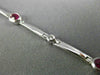ESTATE 1.71CT DIAMOND & AAA RUBY 14KT WHITE GOLD 3D ETOILE BEZEL TENNIS BRACELET