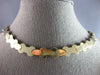 ESTATE 14KT WHITE AND YELLOW GOLD 10MM ITALIAN XO FLAT 17 INCH NECKLACE #27460